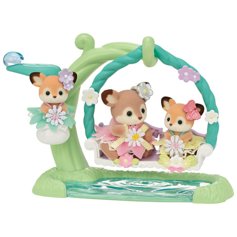 Deer Babies Floral Swing