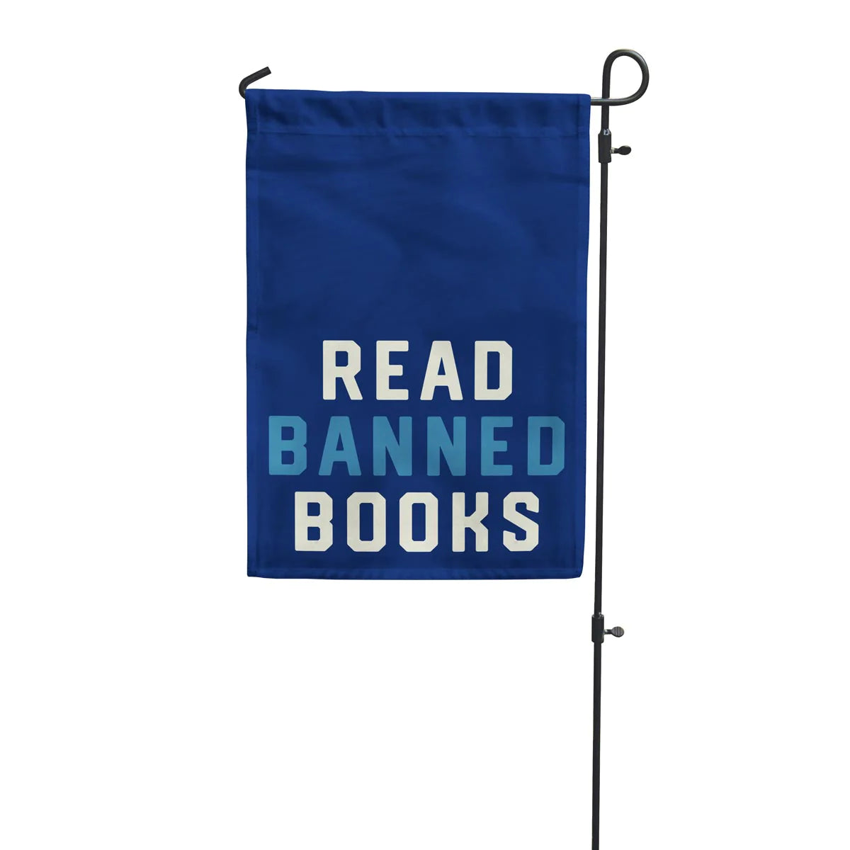 READ BANNED BOOKS GARDEN FLAG