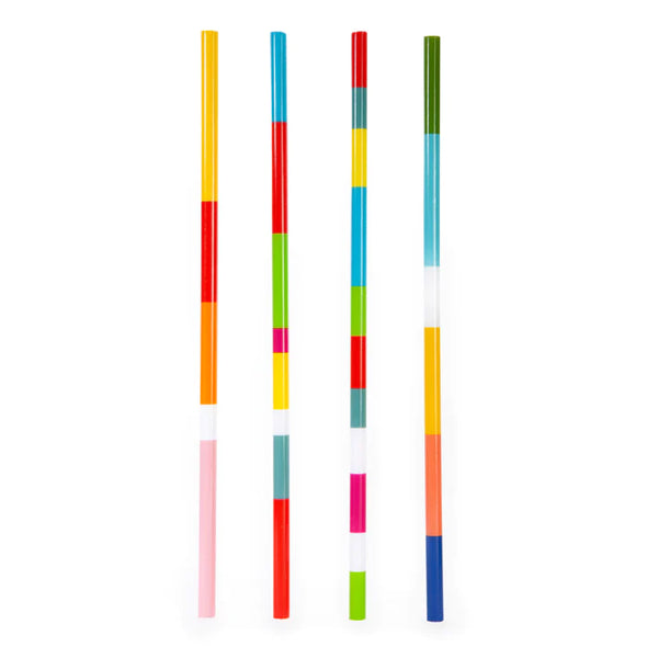 Reusable Plastic Straw - Colorblock