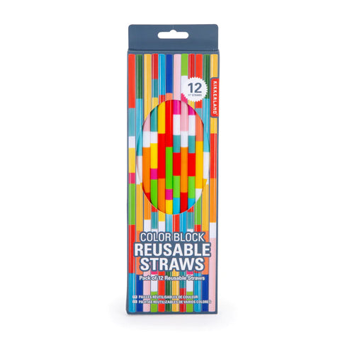 Reusable Plastic Straw - Colorblock