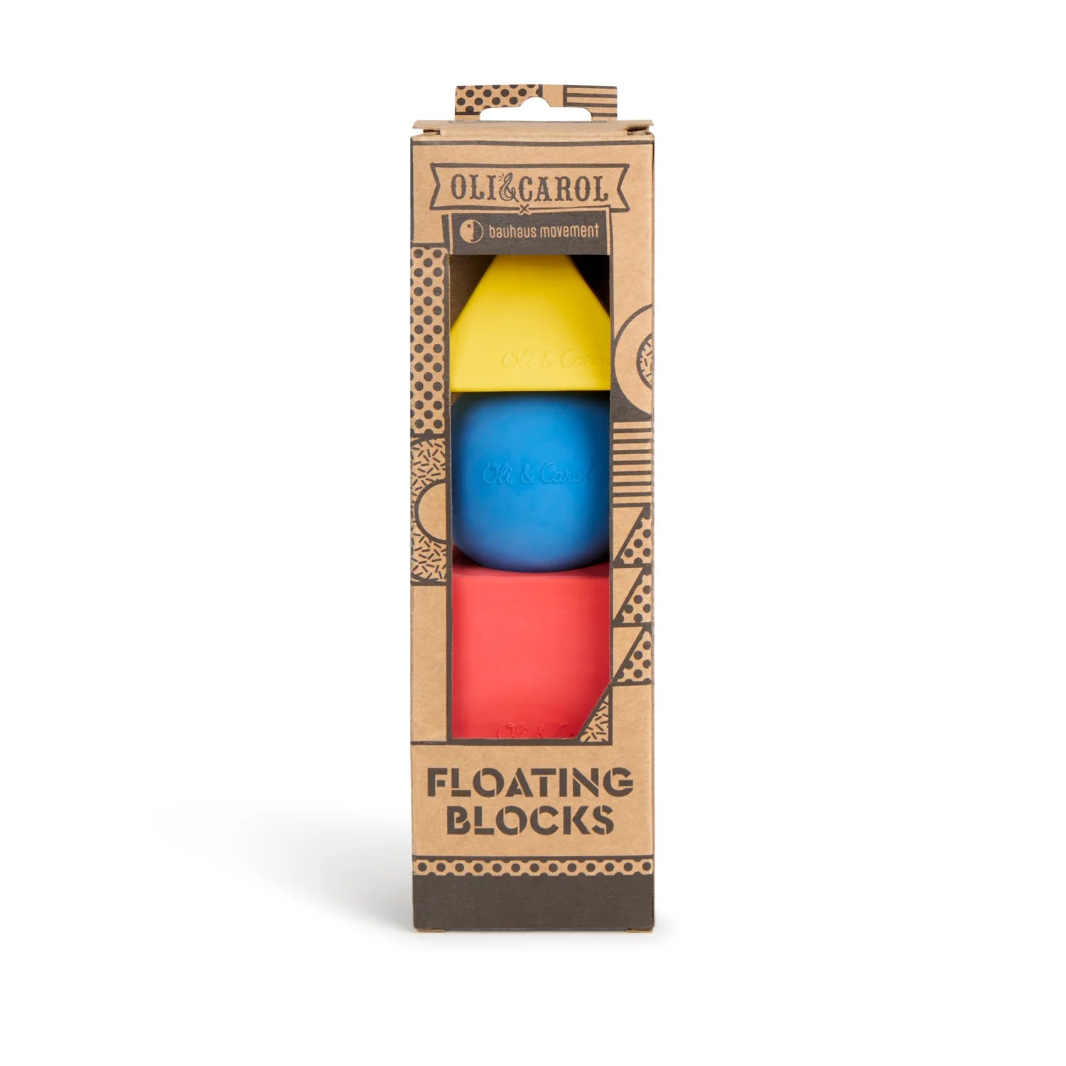 Bauhaus Movement Basic Colors Geometric Floating Blocks