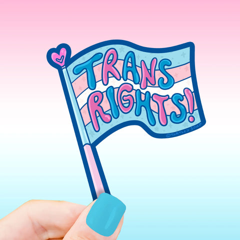 Trans Rights Pride Flag Sticker