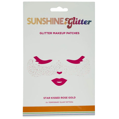 Sunshine & Glitter Face Tattoos | Star Kissed Rose Gold