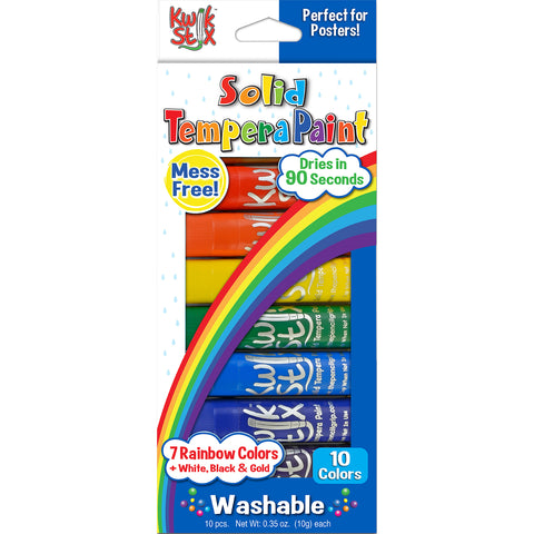 Solid Tempera Paint Stix | Rainbow | Set of 10