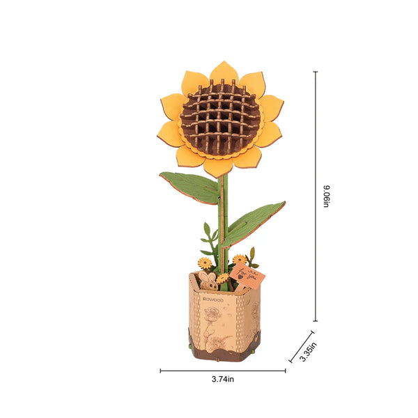 Wooden Puzzle: Sunflower