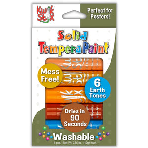 Solid Tempera Paint Stix | Earth | Set of 6