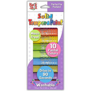 Solid Tempera Paint Stix | Pastel | Set of 10