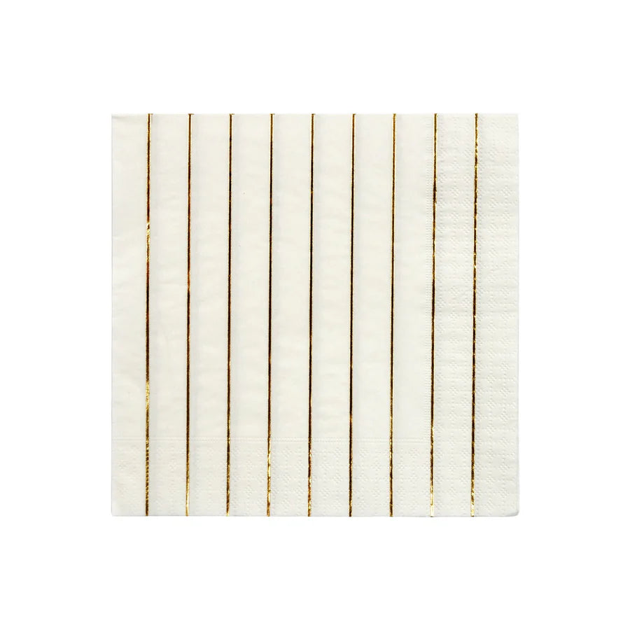 Gold Stripe Small Napkins