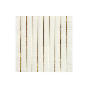 Gold Stripe Small Napkins