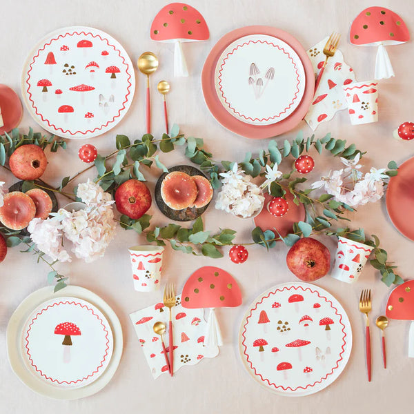 Merry Mushrooms Side Plates (8 pcs)