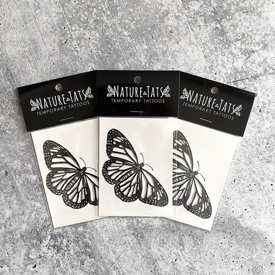 monarch butterfly tattoos black and white